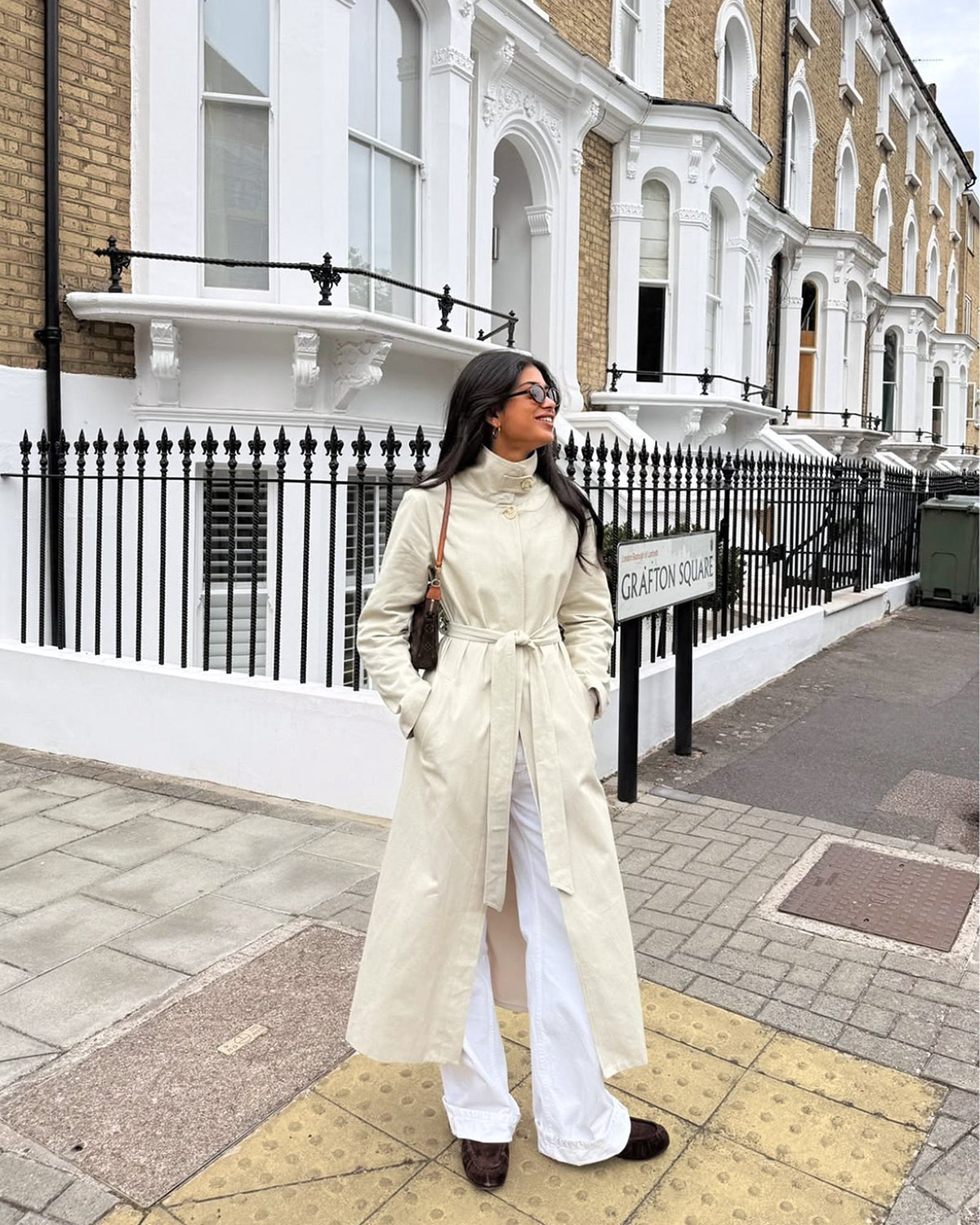 Women's Cotton Trench Coat – Beige, Tie-Belt, Full-Length | Capsule